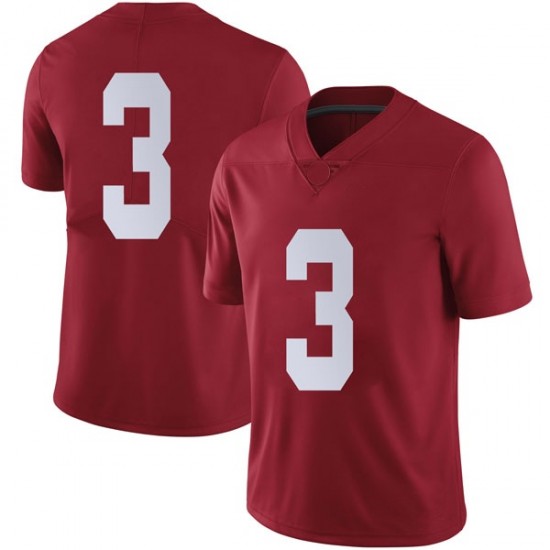 Alabama Crimson Tide Men's Daniel Wright #3 No Name Crimson NCAA Nike Authentic Stitched College Football Jersey EZ16Y42VR